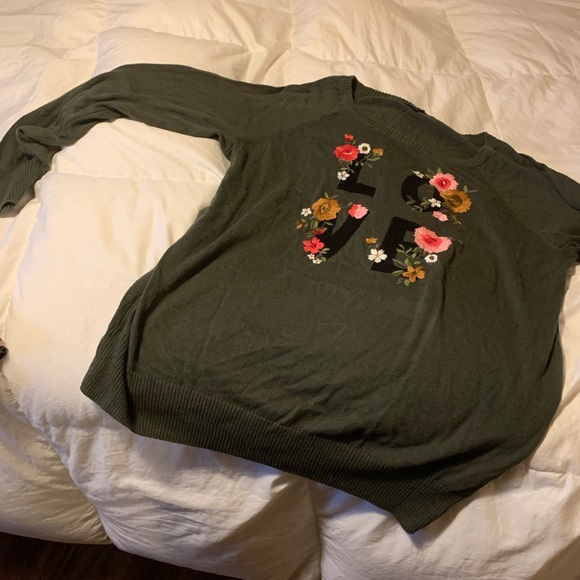 Embroidered love torrid knit sweater 2xl - Picture 2 of 4
